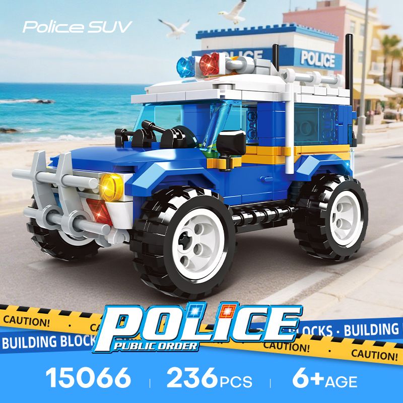 WOMA 15066 Police SUV Xếp hình lắp ráp ghép mô hình SUV cảnh sát
