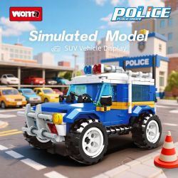 WOMA 15066 Police SUV Xếp hình lắp ráp ghép mô hình SUV cảnh sát
