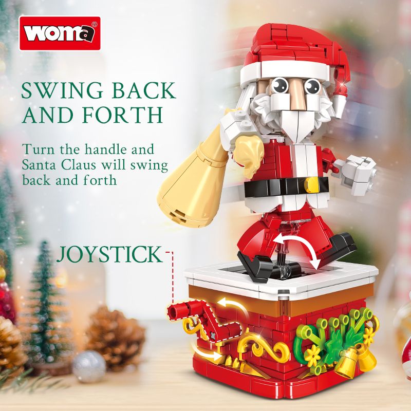 WOMA 11148 Swing Santa Claus Xếp hình lắp ráp ghép mô hình Ông già Noel