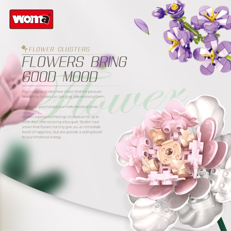 WOMA 11120 FLOWER CLUSTERS Xếp hình lắp ráp ghép mô hình bó hoa