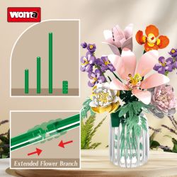 WOMA 11120 FLOWER CLUSTERS Xếp hình lắp ráp ghép mô hình bó hoa