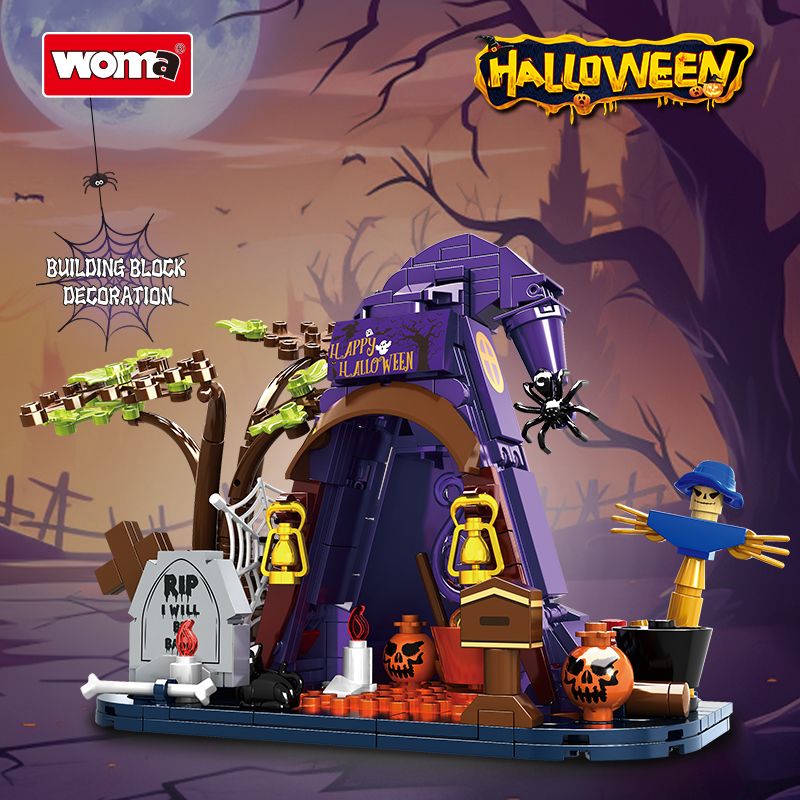 WOMA 11819 Halloween Tent Xếp hình lắp ráp ghép mô hình lều halloween