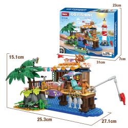 WOMA 41136 GO FISHING Xếp hình lắp ráp ghép mô hình bến tàu đánh cá