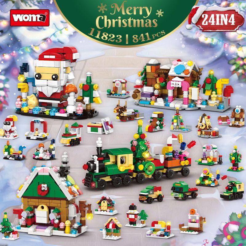 WOMA 11823 Christmas Advent Calendar Xếp hình lắp ráp ghép mô hình Lịch Mùa Vọng Giáng Sinh