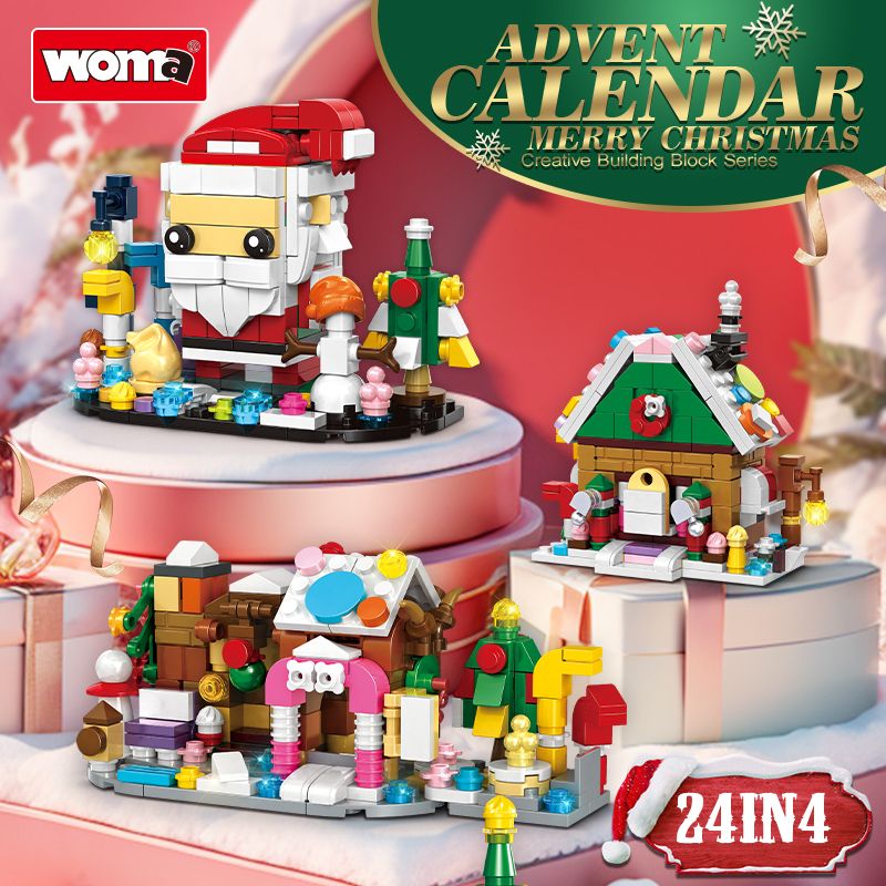 WOMA 11823 Christmas Advent Calendar Xếp hình lắp ráp ghép mô hình Lịch Mùa Vọng Giáng Sinh