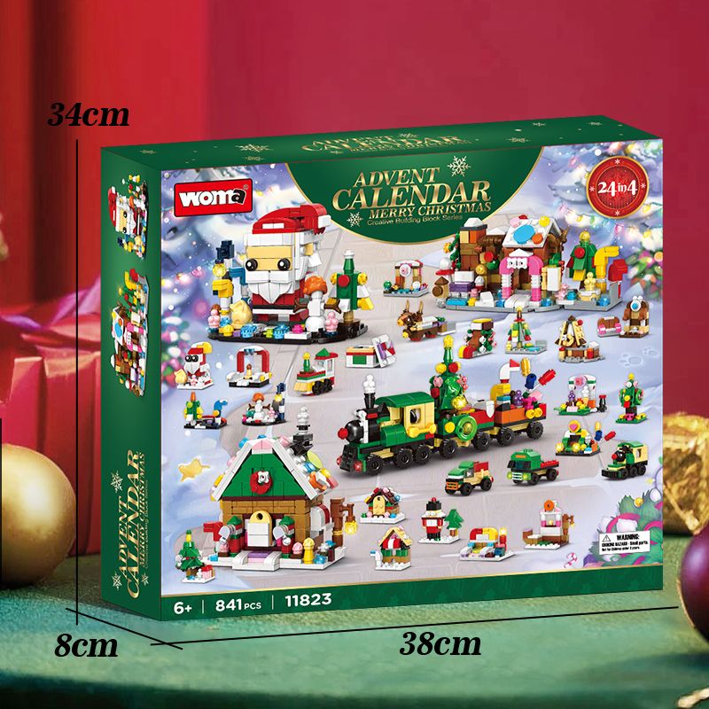 WOMA 11823 Christmas Advent Calendar Xếp hình lắp ráp ghép mô hình Lịch Mùa Vọng Giáng Sinh