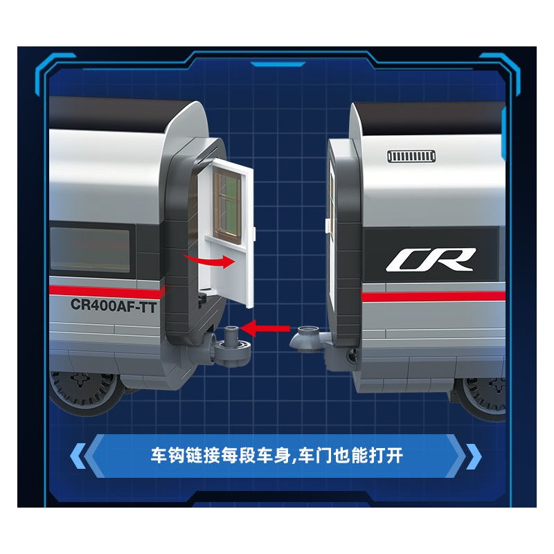 TOP TOY TC1228 Xếp hình lắp ráp ghép mô hình Vũ khí quan trọng nhất của một cường quốc: Đường sắt cao tốc Fuxing CR400