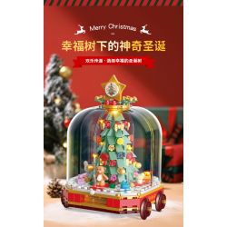 JAKI JK5163 Xếp hình lắp ráp ghép mô hình Chuyến tàu Giáng sinh đầy màu sắc: Cây thông Giáng sinh hạnh phúc