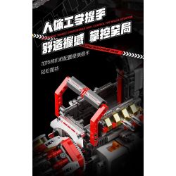 JAKI KK001 Xếp hình lắp ráp ghép mô hình Cỗ máy hoang dã: Máy xé áo giáp hạng nặng Gatling