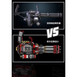 JAKI KK001 Xếp hình lắp ráp ghép mô hình Cỗ máy hoang dã: Máy xé áo giáp hạng nặng Gatling