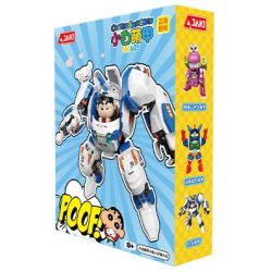 JAKI HK605 Xếp hình lắp ráp ghép mô hình Crayon Shin-chan: Bộ giáp nhỏ màu trắng dễ thương