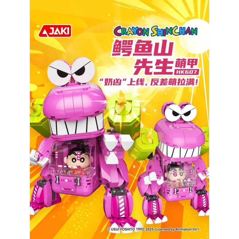 JAKI HK607 Xếp hình lắp ráp ghép mô hình Crayon Shin-chan: Bộ giáp dễ thương của ông Crocodile Mountain