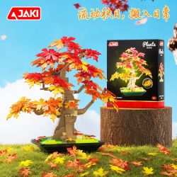 JAKI DK025 Xếp hình lắp ráp ghép mô hình chậu cây phong