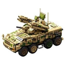 SEMBO 203272 Xếp hình lắp ráp ghép mô hình Xe tăng phòng không 625E 1:28