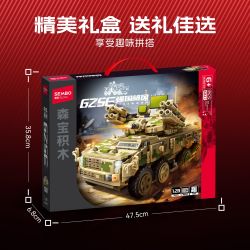SEMBO 203272 Xếp hình lắp ráp ghép mô hình Xe tăng phòng không 625E 1:28