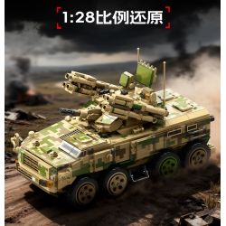 SEMBO 203272 Xếp hình lắp ráp ghép mô hình Xe tăng phòng không 625E 1:28