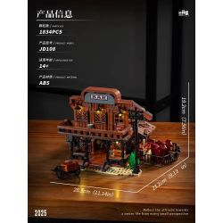 small angle JD108 Xếp hình lắp ráp ghép mô hình Thị trấn cao bồi: Quán bar