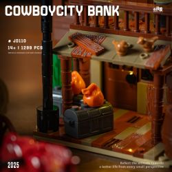 small angle JD110 Cowboy City Bank Xếp hình lắp ráp ghép mô hình Thị trấn cao bồi: Ngân hàng