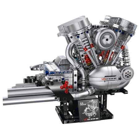 XINZHUAN XZ0014 Stormcore V2 Engine Xếp hình lắp ráp ghép mô hình Động cơ đầu dẹt của Harley