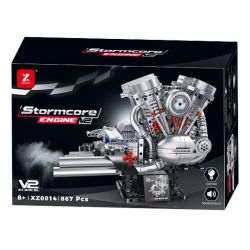 XINZHUAN XZ0014 Stormcore V2 Engine Xếp hình lắp ráp ghép mô hình Động cơ đầu dẹt của Harley