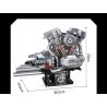 XINZHUAN XZ0014 Stormcore V2 Engine Xếp hình lắp ráp ghép mô hình Động cơ đầu dẹt của Harley
