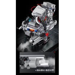 XINZHUAN XZ0014 Stormcore V2 Engine Xếp hình lắp ráp ghép mô hình Động cơ đầu dẹt của Harley