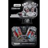 XINZHUAN XZ0014 Stormcore V2 Engine Xếp hình lắp ráp ghép mô hình Động cơ đầu dẹt của Harley