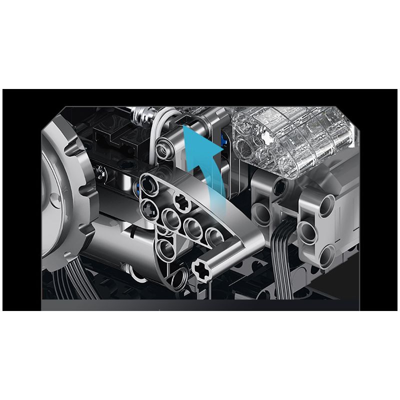 XINZHUAN XZ0015 Stormcore V2 Engine Xếp hình lắp ráp ghép mô hình Động cơ đầu chai của Harley