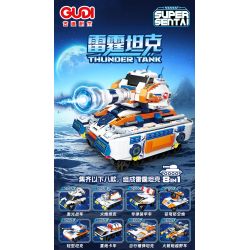 GUDI 40102 SIÊU ĐỘI THUNDER TANK 8 TỔ HỢP bộ đồ chơi xếp lắp ráp ghép mô hình Military Army Quân Sự Bộ Đội 634 khối