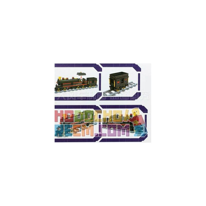 Kazi KY98103 98103 KY98226 98226 non  TÀU HỎA HƠI NƯỚC CHỞ HÀNG ĐỘNG CƠ PIN SẠC bộ đồ chơi xếp lắp ráp ghép mô hình Trains YUEJIN TRAIN 821 khối