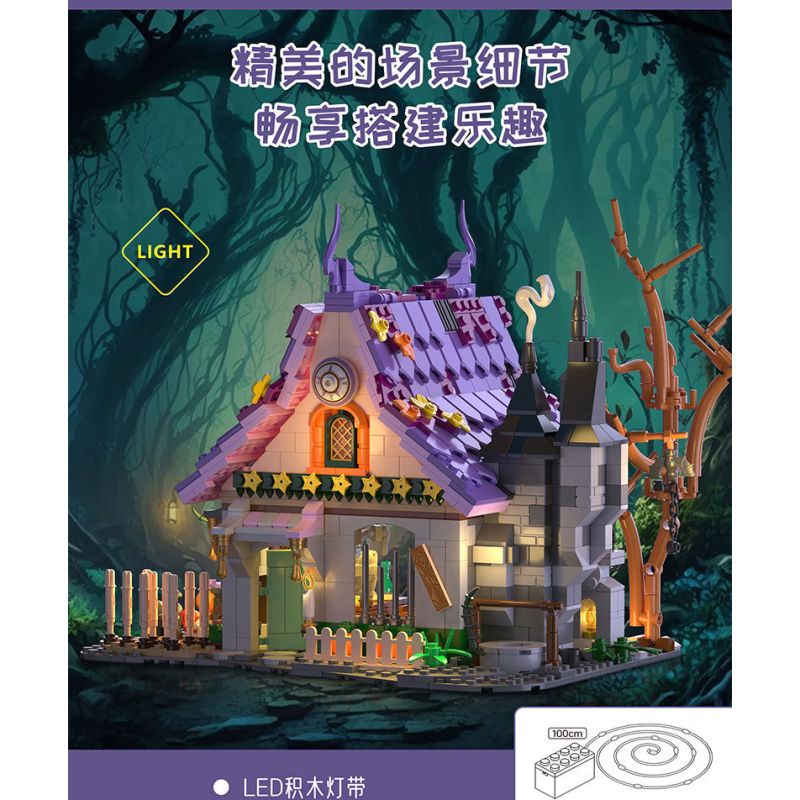 MorkModel 031059 Mork Model 031059 TÚP LỀU PHÙ THỦY bộ đồ chơi xếp lắp ráp ghép mô hình Creator Sáng Tạo 1202 khối