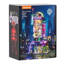 LUMIBRICKS FUNWHOLE 17007 THÀNH PHỐ CYBERPUNK NEON CỬA HÀNG THỜI TRANG GIẢ PHÒNG TRIỂN LÃM ĐIỆN TỬ bộ đồ chơi xếp lắp ráp ghép mô hình Creator CYBER COUTURE GALLERIA Sáng Tạo 2701 khối