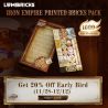 LUMIBRICKS FUNWHOLE 11018 STEAMPUNK BỘ GẠCH IN ĐẾ CHẾ SẮT PHIÊN BẢN GIỚI HẠN bộ đồ chơi xếp lắp ráp ghép mô hình IRON EMPIRE PRINTED PACK