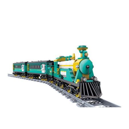 Kazi KY98102 98102 KY98225 98225 non  TÀU HỎA HƠI NƯỚC CHỞ KHÁCH CÓ RAY ĐỘNG CƠ PIN SẠC bộ đồ chơi xếp lắp ráp ghép mô hình Trains PUFFINGBILLY STERMTRAIN 851 khối