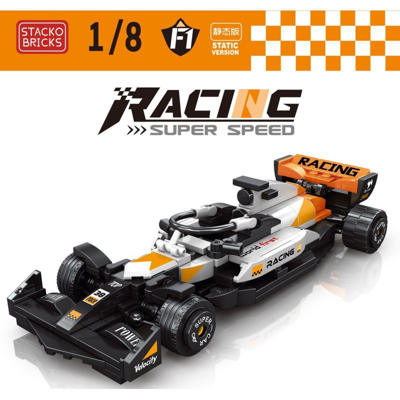 STACK 08001-A 08001-B 08001-C 08001-D XE ĐUA CÔNG THỨC F1 4 MẪU bộ đồ chơi xếp lắp ráp ghép mô hình Racers Đua Tốc Độ 1255 khối