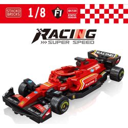 STACK 08001-A 08001-B 08001-C 08001-D XE ĐUA CÔNG THỨC F1 4 MẪU bộ đồ chơi xếp lắp ráp ghép mô hình Racers Đua Tốc Độ 1255 khối