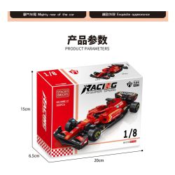STACK 08001-A 08001-B 08001-C 08001-D XE ĐUA CÔNG THỨC F1 4 MẪU bộ đồ chơi xếp lắp ráp ghép mô hình Racers Đua Tốc Độ 1255 khối