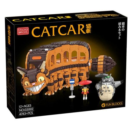 STACK 02002 XE BUÝT MÈO TOTORO bộ đồ chơi xếp lắp ráp ghép mô hình Movie & Game CATCAR Phim Và Trò Chơi 4743 khối