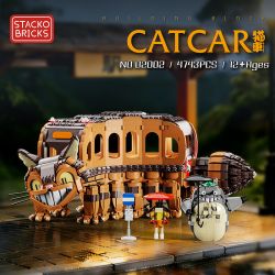 STACK 02002 XE BUÝT MÈO TOTORO bộ đồ chơi xếp lắp ráp ghép mô hình Movie & Game CATCAR Phim Và Trò Chơi 4743 khối