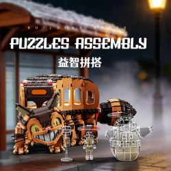 STACK 02002 XE BUÝT MÈO TOTORO bộ đồ chơi xếp lắp ráp ghép mô hình Movie & Game CATCAR Phim Và Trò Chơi 4743 khối