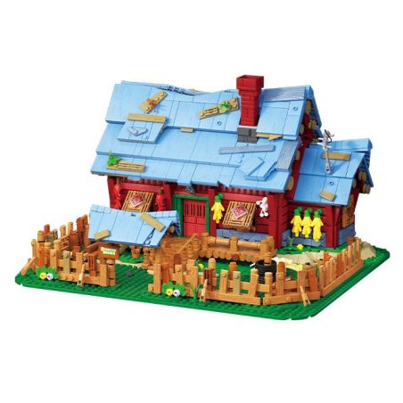 WEKKI 518400 GẤU BỊ NHIỄM KHUẨN TÚP LỀU RỪNG CỦA BALD QIANG bộ đồ chơi xếp lắp ráp ghép mô hình Movie & Game Phim Và Trò Chơi