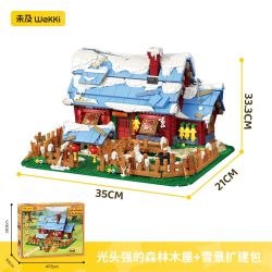 WEKKI 518400 GẤU BỊ NHIỄM KHUẨN TÚP LỀU RỪNG CỦA BALD QIANG bộ đồ chơi xếp lắp ráp ghép mô hình Movie & Game Phim Và Trò Chơi