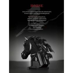 QIZHILE 103003 ĐẦU NGỰA bộ đồ chơi xếp lắp ráp ghép mô hình Creator Sáng Tạo 3091 khối