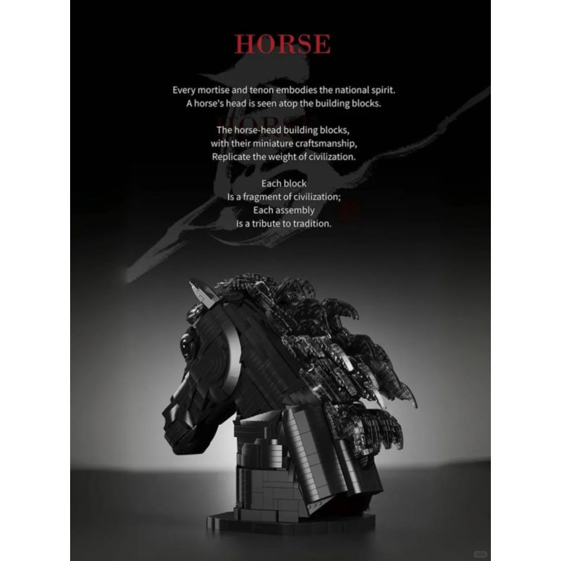 QIZHILE 103003 ĐẦU NGỰA bộ đồ chơi xếp lắp ráp ghép mô hình Creator Sáng Tạo 3091 khối