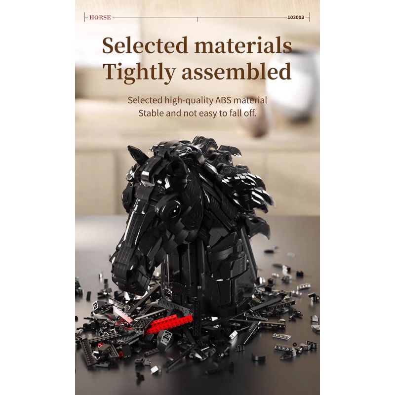 QIZHILE 103003 ĐẦU NGỰA bộ đồ chơi xếp lắp ráp ghép mô hình Creator Sáng Tạo 3091 khối