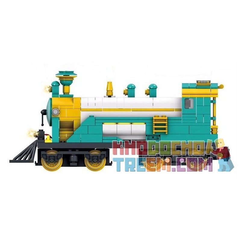 Kazi KY98102 98102 KY98225 98225 non  TÀU HỎA HƠI NƯỚC CHỞ KHÁCH CÓ RAY ĐỘNG CƠ PIN SẠC bộ đồ chơi xếp lắp ráp ghép mô hình Trains PUFFINGBILLY STERMTRAIN 851 khối