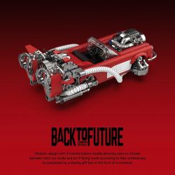 PIBO PB8828 8828 TRỞ VỀ TƯƠNG LAI CHEVROLET CORVETTE C1 bộ đồ chơi xếp lắp ráp ghép mô hình Speed Champions Racing Cars BACK TO FUTURE Đua Xe Công Thức 552 khối