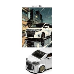 PIBO PB8848 8848 TOYOTA ALPHARD MPV 1:32 tỷ lệ 1:32 bộ đồ chơi xếp lắp ráp ghép mô hình Racers Đua Tốc Độ
