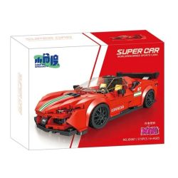 SMALL ANGLE JD087 FERRARI SF90XX bộ đồ chơi xếp lắp ráp ghép mô hình Speed Champions Racing Cars Đua Xe Công Thức 375 khối