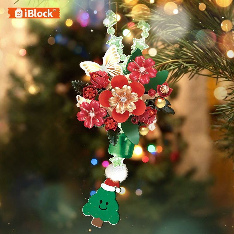 IBLOCK IB1401-8 1401-8 LỜI CHÚC HOA CHUÔNG GIÓ GIÁNG SINH bộ đồ chơi xếp lắp ráp ghép mô hình Creator Sáng Tạo